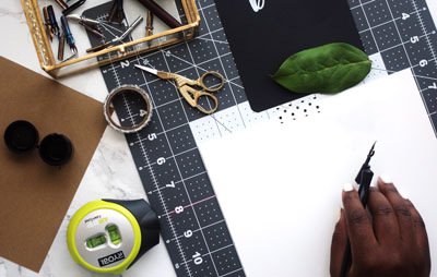 Desk with tools